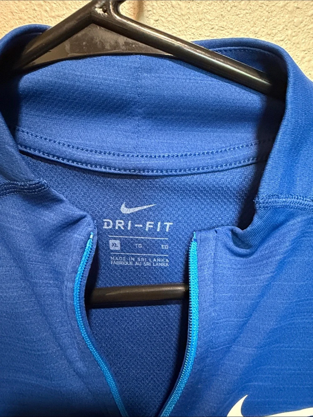 Nike Blue Two-Tone Half-Zip Athletic Pullover